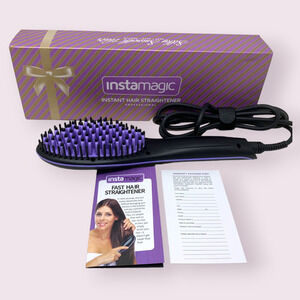 New Instamagic Professional Heated Ceramic Hair Straightener Brush LED Display
